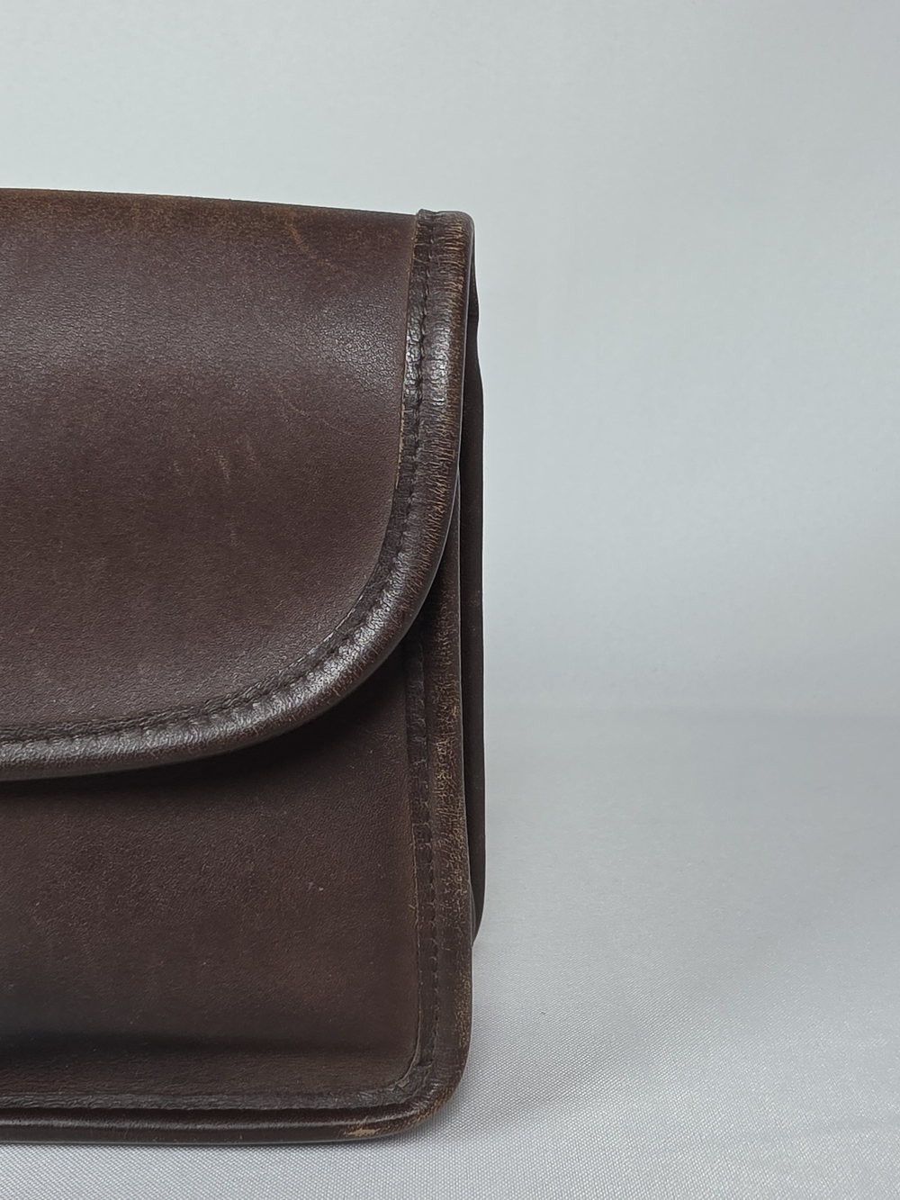 COACH Vintage Brown Leather Men’s Turnlock Clutch Wristlet Bag 9971 USA M OS - Picture 14 of 15